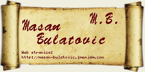 Mašan Bulatović vizit kartica